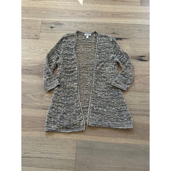 Dress Barn Womens Crochet Open Knit Three Quarter Sleeves Cardigan Sweater Sz L - Picture 3 of 9